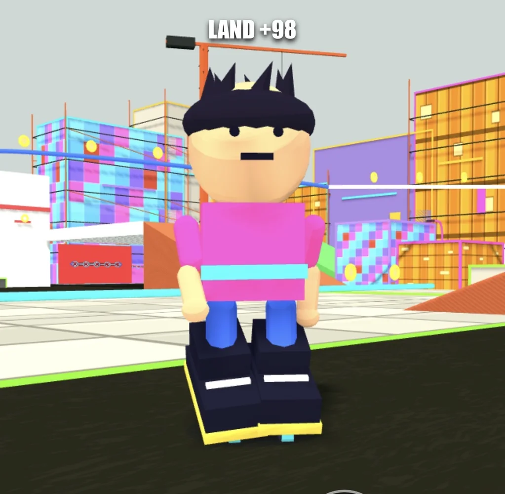 Skater in a colorful city
